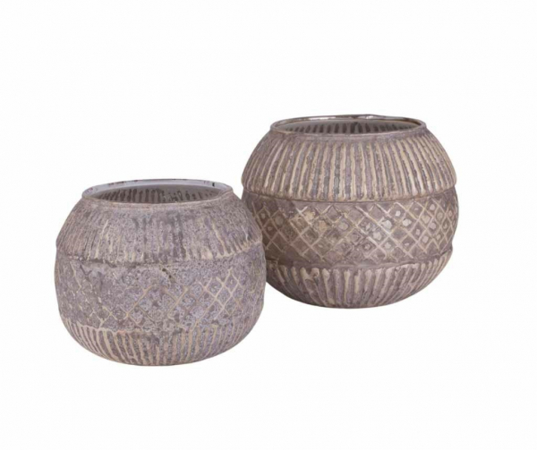 Sklenený svietnik Bosco Vintage Vanilla, 13x13x10 cm