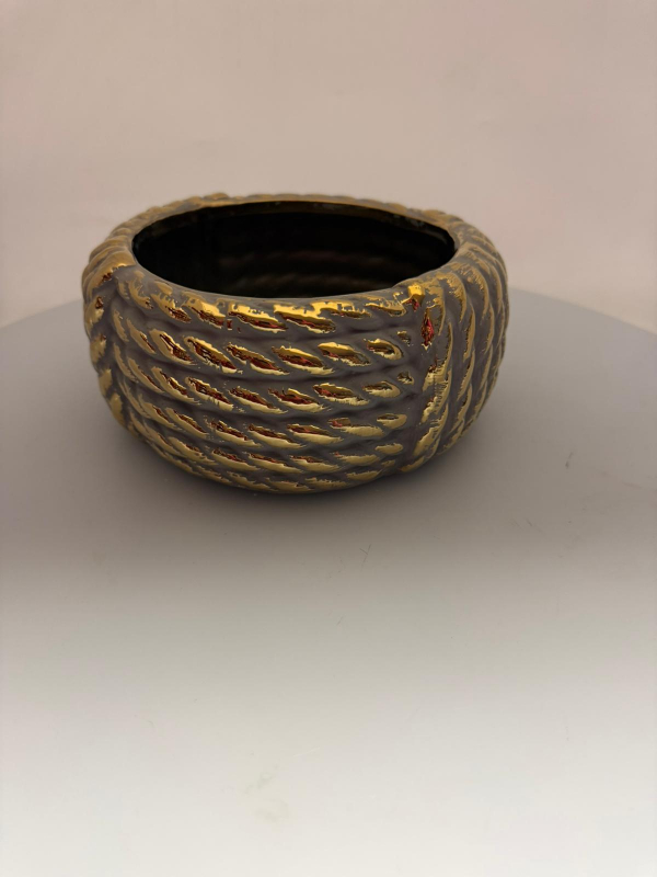 Betónový obal, zlatistý, lesklý, 9x16 cm