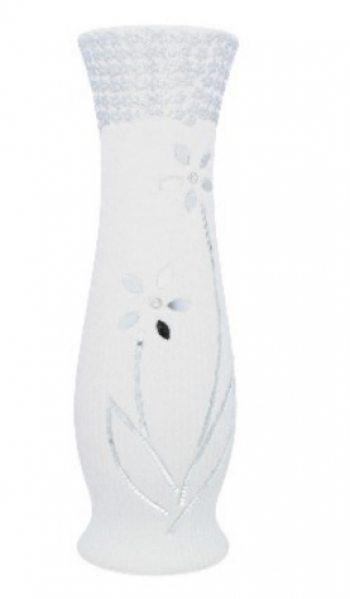 Dekoračná váza, svetlá, sádra, 61 cm