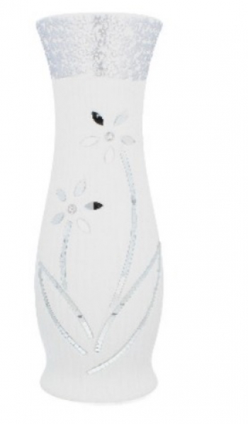 Dekoračná váza, svetlá, sádra, 45,5 cm