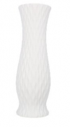 Dekoračná váza, biela, dekorovaná, sádra, 61 cm