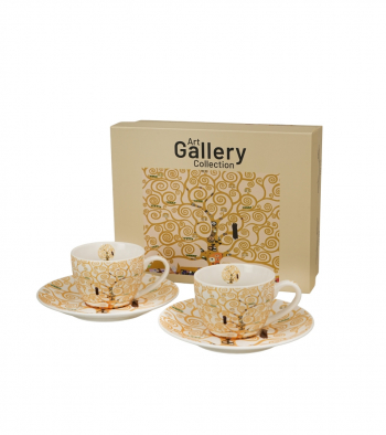 Sada šálok s podšálkami,G. Klimt, strom života, 110 ml,  2 ks v balení