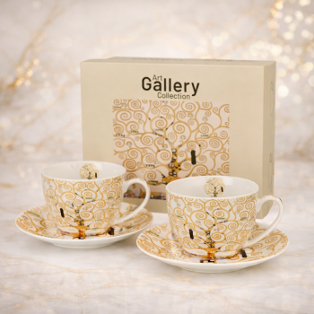 Sada šálok s podšálkami,G. Klimt, strom života, 270 ml,  2 ks v balení