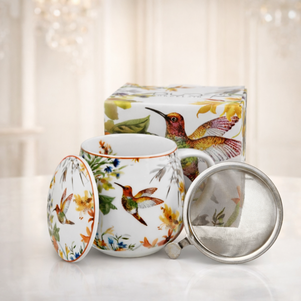 Hrnček so zaparovačom, LINNEA, farebný, 430 ml