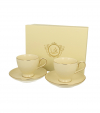 Sada šálok s podšálkami, Ecru, VICTORIA, 300 ml