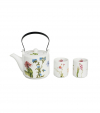 Čajová súprava so zaparovačom, kvetinová
