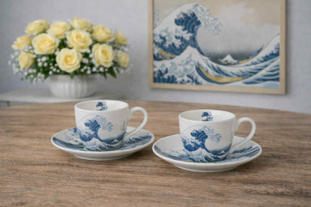 Sada espresso šálok s podšálkami, HOKUSAI, 110 ml