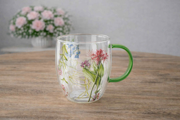 Sklenený hrnček, NATURA, 350 ml