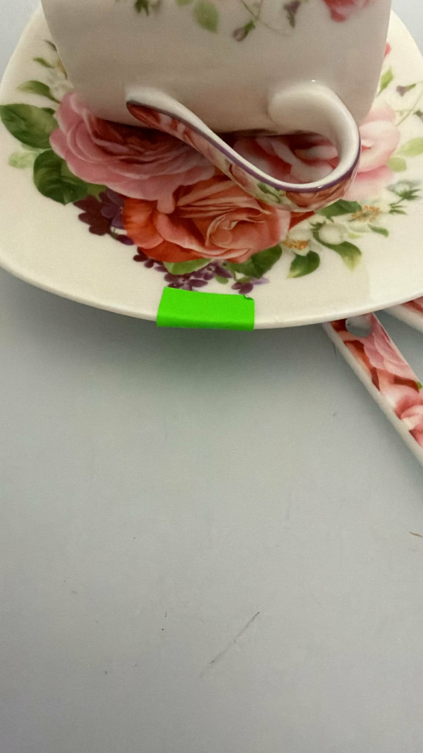 Sada šálok espresso, kvetinková, AKCIA