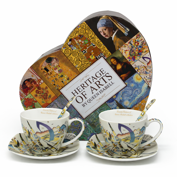 Sada šálok s podšálkami a lyžičkami, KANDINSKI COLLECTION, 250 ml