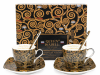 Šálky s podšálkami espresso, G. Klimt, strom, tmavé, 80 ml, 2 ks v balení