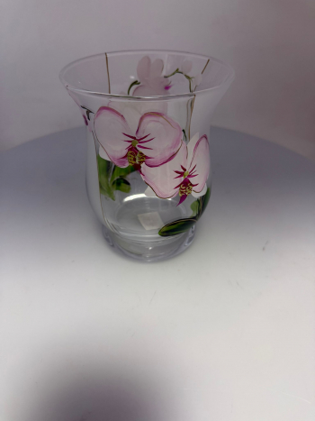 Váza matná orchidea ružová, 15x12 cm