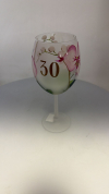 Jubilejný pohár k 30. výročiu, orchidea, ružový, 22x7 cm