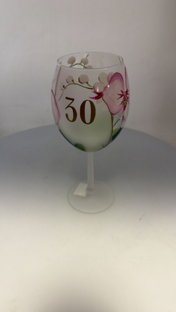 Jubilejný pohár k 30. výročiu, orchidea, ružový, 22x7 cm