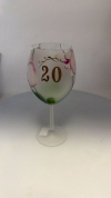 Jubilejný pohár k 20. výročiu, orchidea, ružový, 22x7 cm