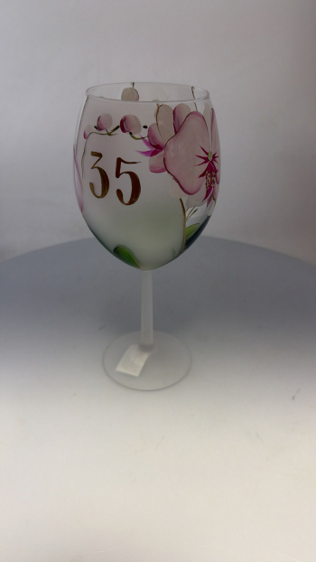 Jubilejný pohár k 35. výročiu, orchidea, ružový, 22x7 cm