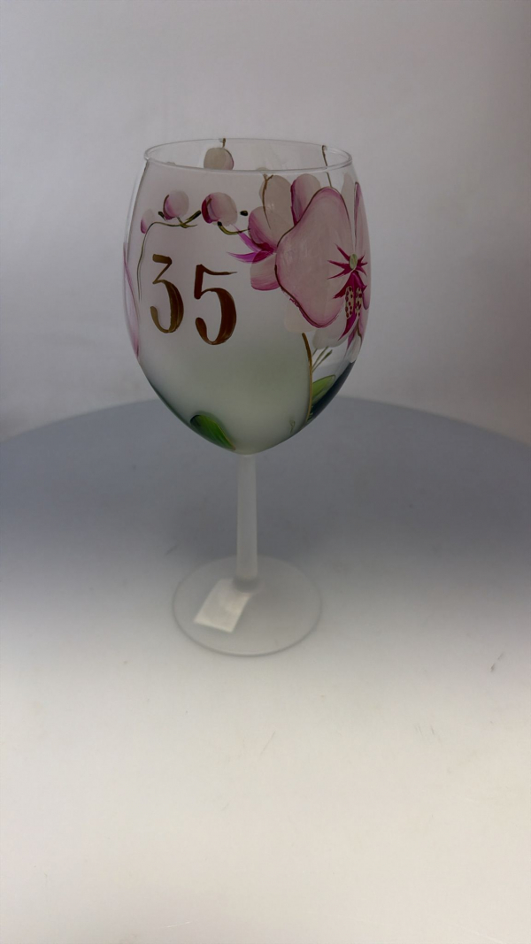 Jubilejný pohár k 35. výročiu, orchidea, ružový, 22x7 cm