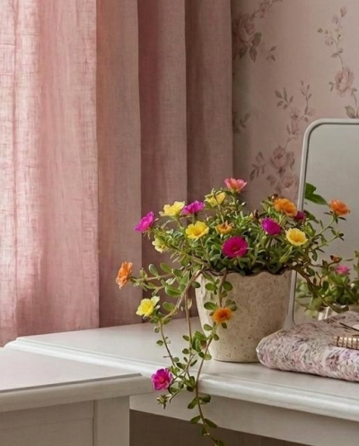 Obal na kvety Rose, keramický, ružovkastý, 14x14x14 cm