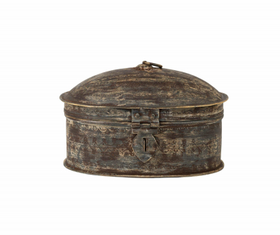 Kovový box, Rustic, tmavý, 20x14,5x12,5 cm