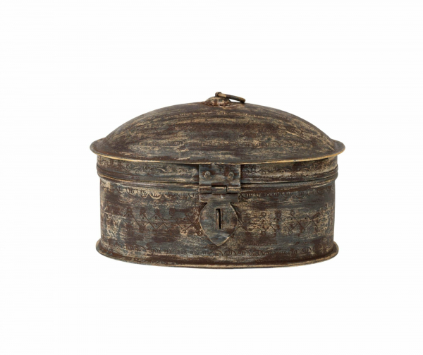 Kovový box, Rustic, tmavý, 20x14,5x12,5 cm