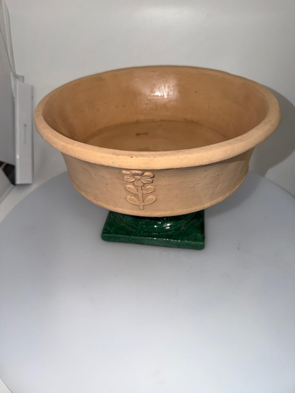 Obal na kvety Garden, keramický, hnedý, 29x29x19 cm
