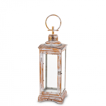 Lampáš, kovový, zlatý, 66x19x19 cm