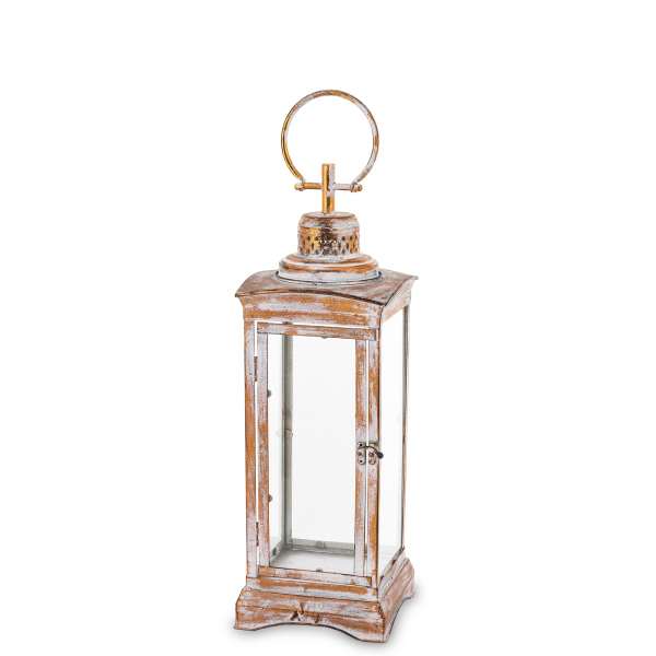 Lampáš, kovový, zlatý, 66x19x19 cm