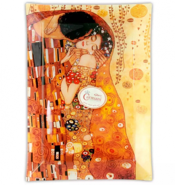 Dekoračná tácka, G. Klimt, bozk, 28x20 cm