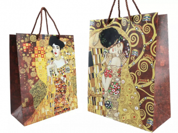 Darčeková taška, G. Klimt, bozk, 26x32x12 cm