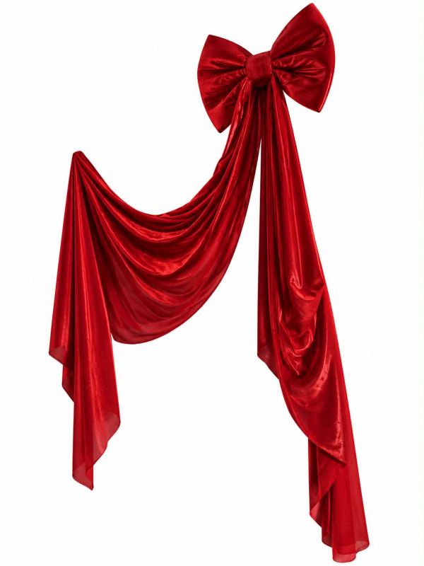 Vianočná dekoračná mašľa, červená, 40x200 cm