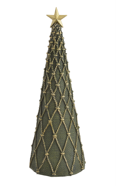 Vianočný dekoračný stromček, umelý, zelený s dekorom, 30 cm