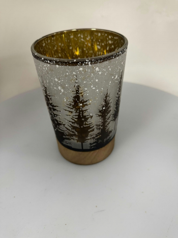 Vianočný dekoračný obal, stromčeky, 10x15 cm