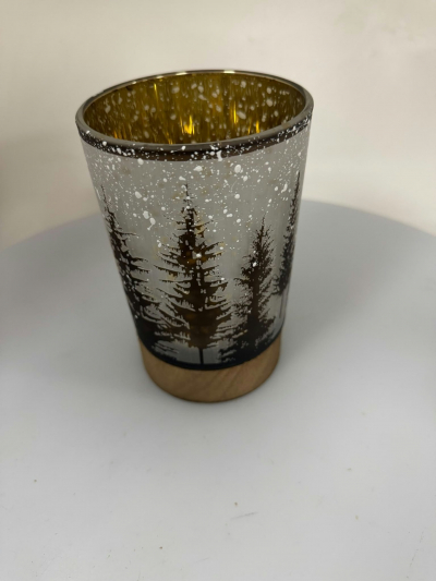 Vianočný dekoračný obal, stromčeky, 10x15 cm