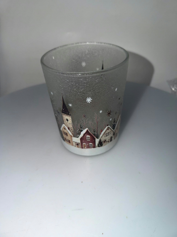 Vianočný dekoračný obal, domčeky, 10x12 cm