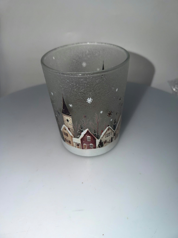 Vianočný dekoračný obal, domčeky, 10x12 cm