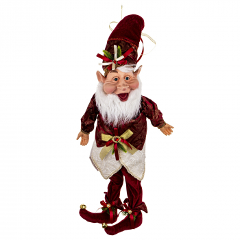Vianočná figúrka Elf, červená, 85x34x34 cm