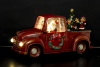 Vianočná dekorácia auto, červená, 16x28x12 cm, LED