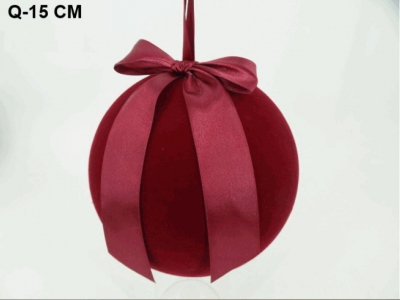 Vianočná dekoračná guľa, červená, 15 cm