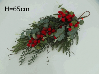 Girlanda, sviatočná, závesná, dekorovaná, 65 cm