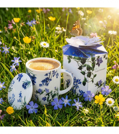 Hrnček so zaparovačom, nebeské kvety, 400 ml