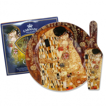 Sklenená tácka s naberačkou, The Kiss, G. Klimt