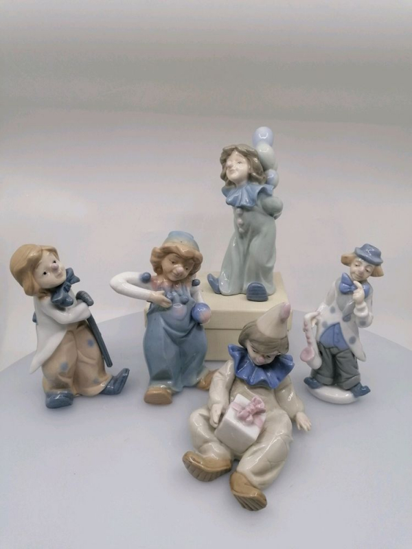 Socha porcelánový klaun 14,5 cm