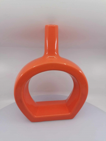 Váza keramická, oranžová, 31x23x8 cm
