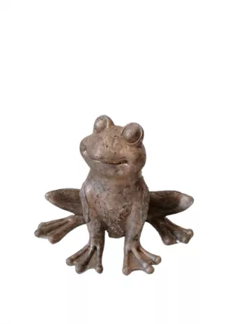 Záhradná socha Žaba medená 19x20cm