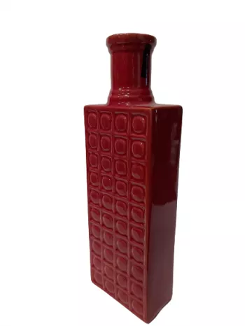 Keramická váza, červená, 40x13x7 cm