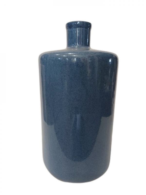 Keramická podlahová váza, modrá, 36x19 cm