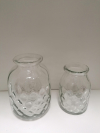 Sklenená váza, priehľadná, 30x13 cm