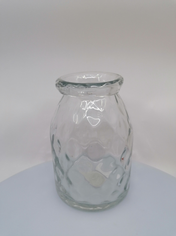 Sklenená váza ,rozmery: 23x15 cm, otvor: 8 cm