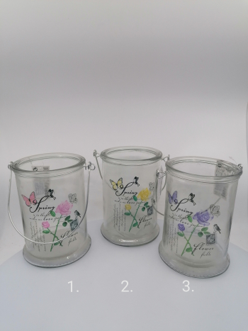 Svietnik/váza zo skla , 18x12 cm