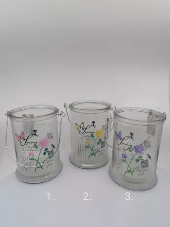 Svietnik/váza zo skla , 18x12 cm